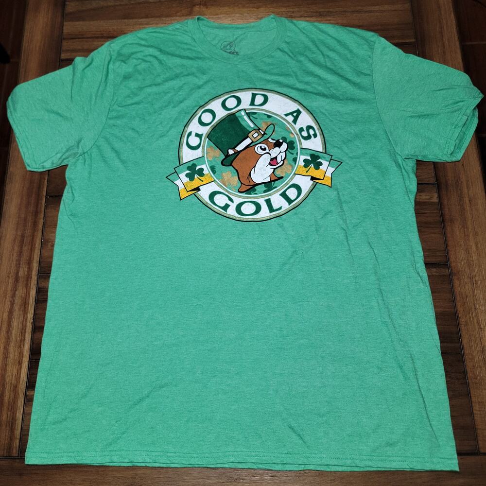 Buc-ee's Green St. Patrick's Day Unisex Tee "Good As Gold" - Size A2XL